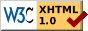 Valid XHTML 1.0 Transitional badge